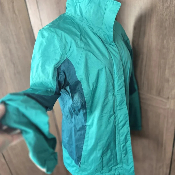 Women green raincoat windbreaker jacket - Picture 5 of 14